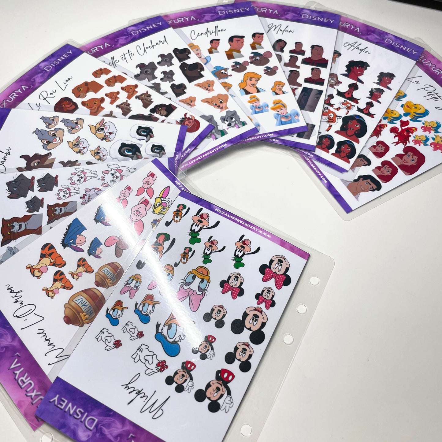 Classeur - Feuilles d'entrainement de Nail Art Disney